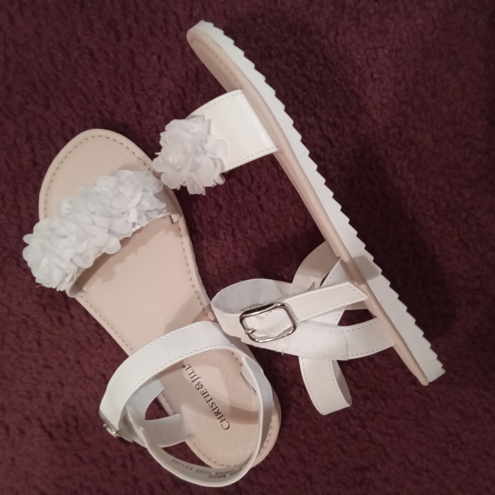 White Kids Sandals